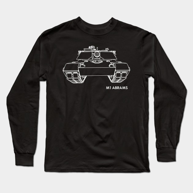 M1 Abrams Tank Long Sleeve T-Shirt by Arassa Army